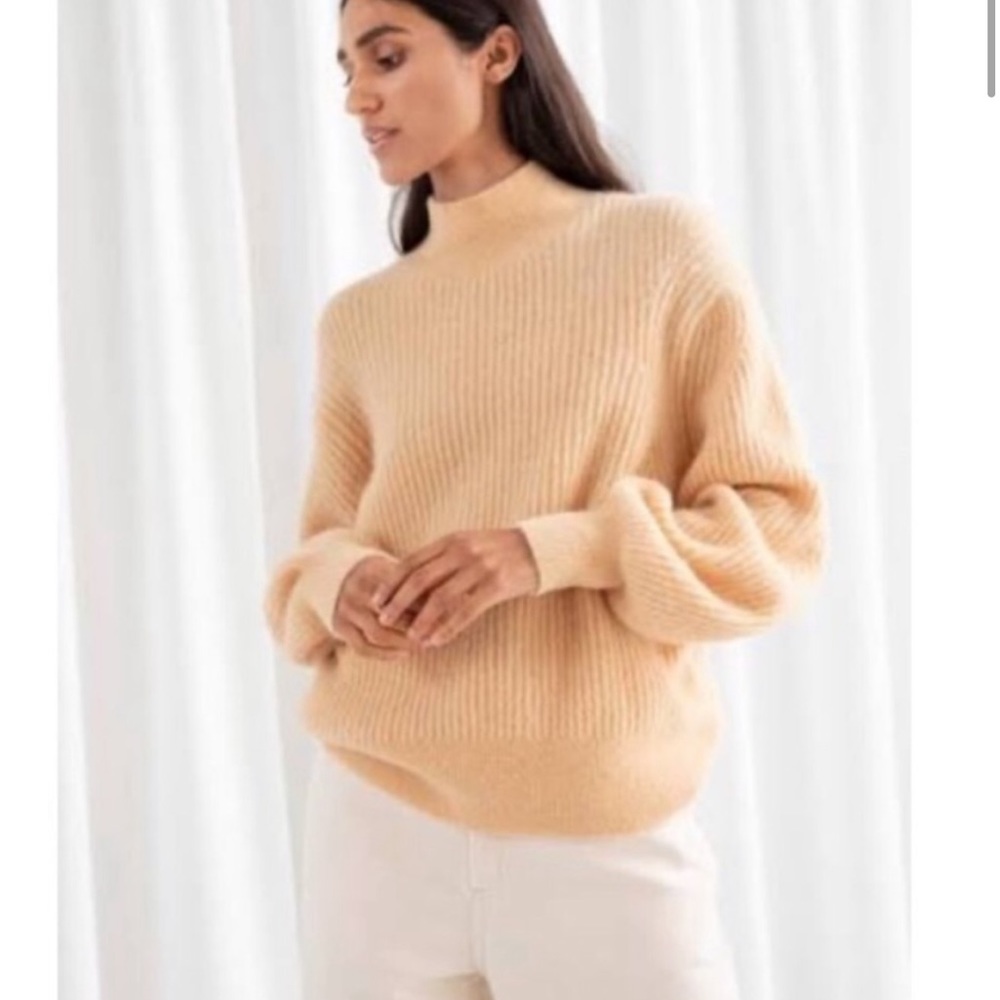& Other Stories mock neck alpaca wool sweater XS